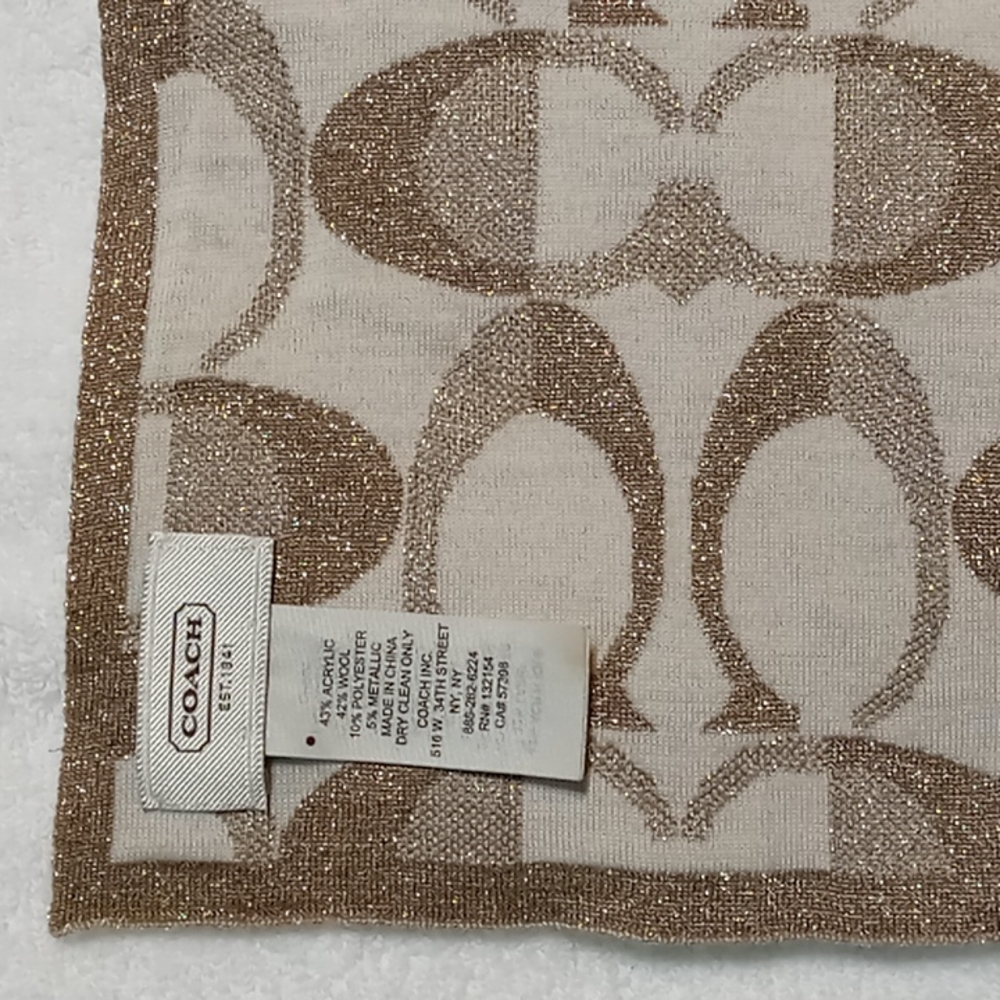 Coach reversible woman's scarf - Picture 3 of 3